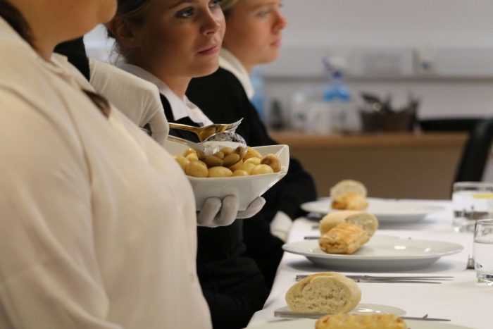 Superyacht Stewardess silver service