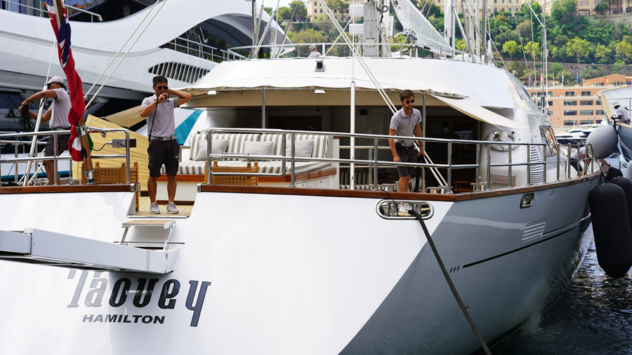working on a charter or private yacht