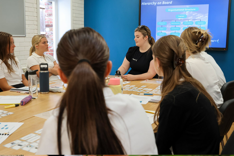 Yacht stewardess training classroom session